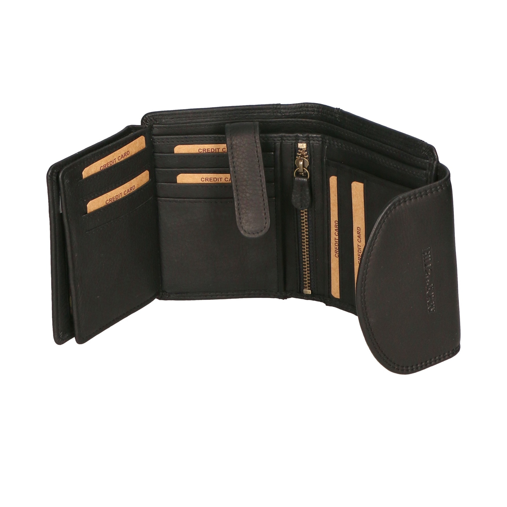 Portafoglio uomo in vera pelle - Modello False - RFID - 14.0 x 12.0 x 2.5 cm