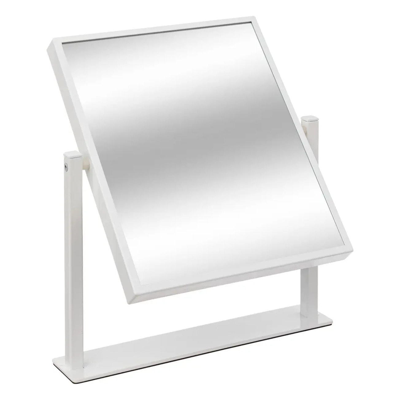 Miroir sur pied rectangle blanc