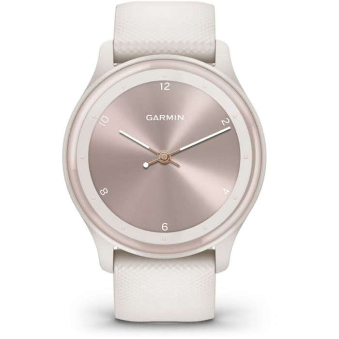 Montre santé GARMIN Vivomove Sport PeachGold bracelet ivoire