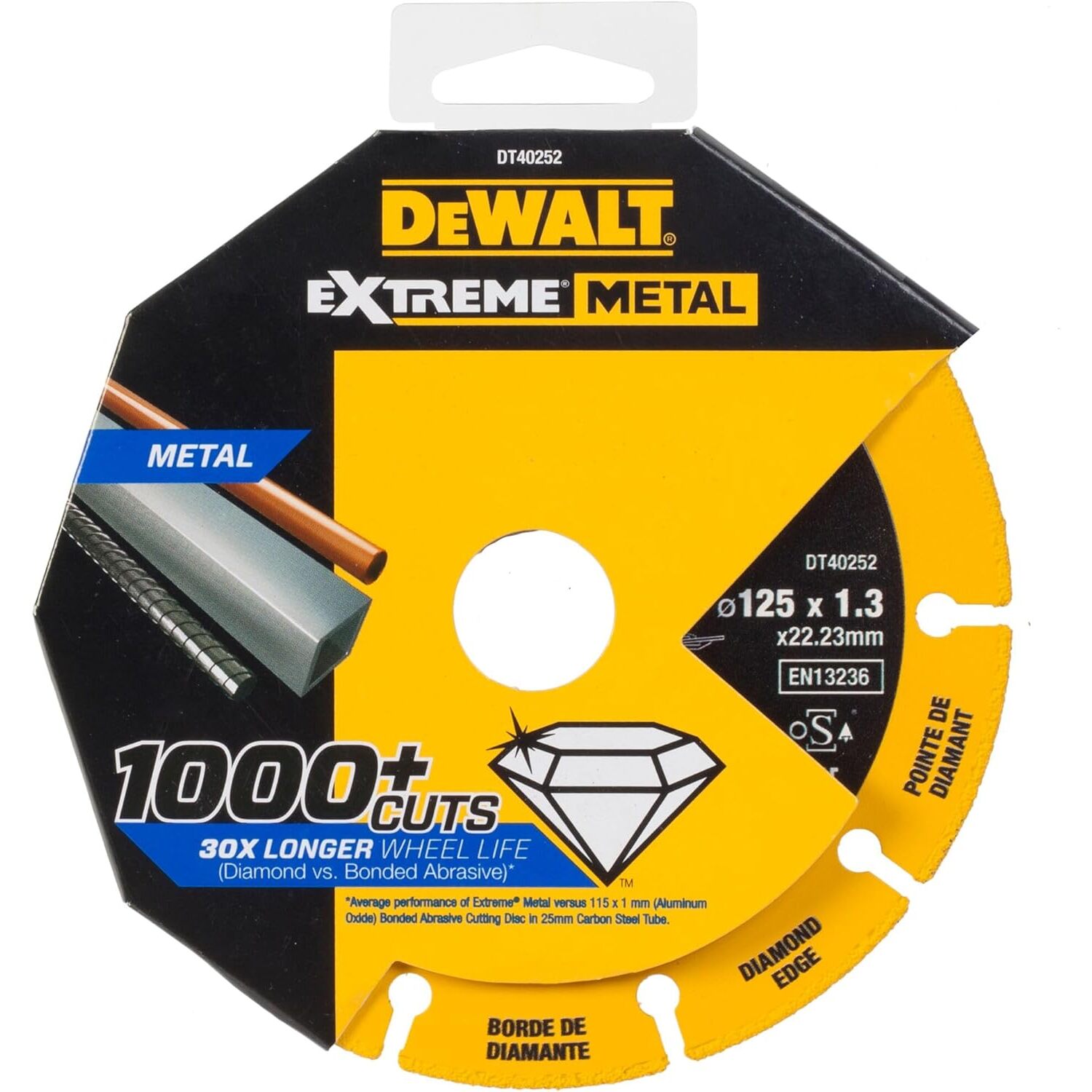 Disque Extreme métal - Ø 125 x 22,23 x 1,3 mm - DEWALT - DT40252-QZ