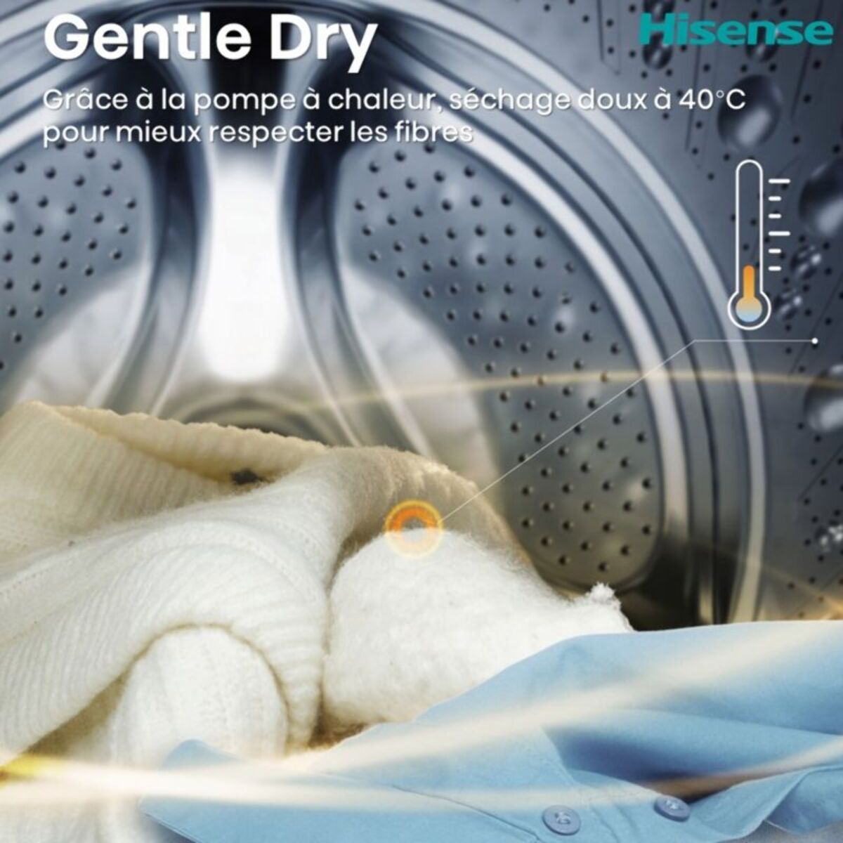 Lave linge séchant hublot HISENSE WD5I1245BWRH