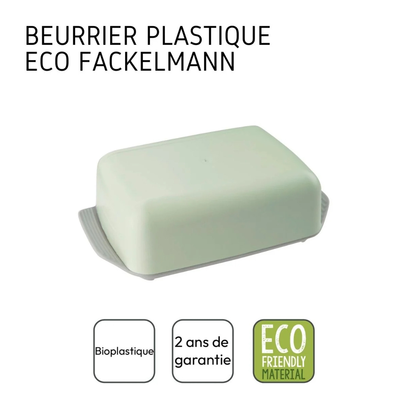 Ensemble de 2 beurriers hermétiques Fackelmann Nature