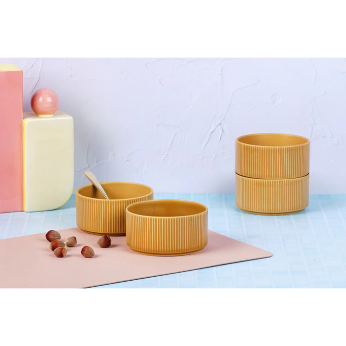 Bol SCANDI Ø12cm - 4 pièces - Ocre