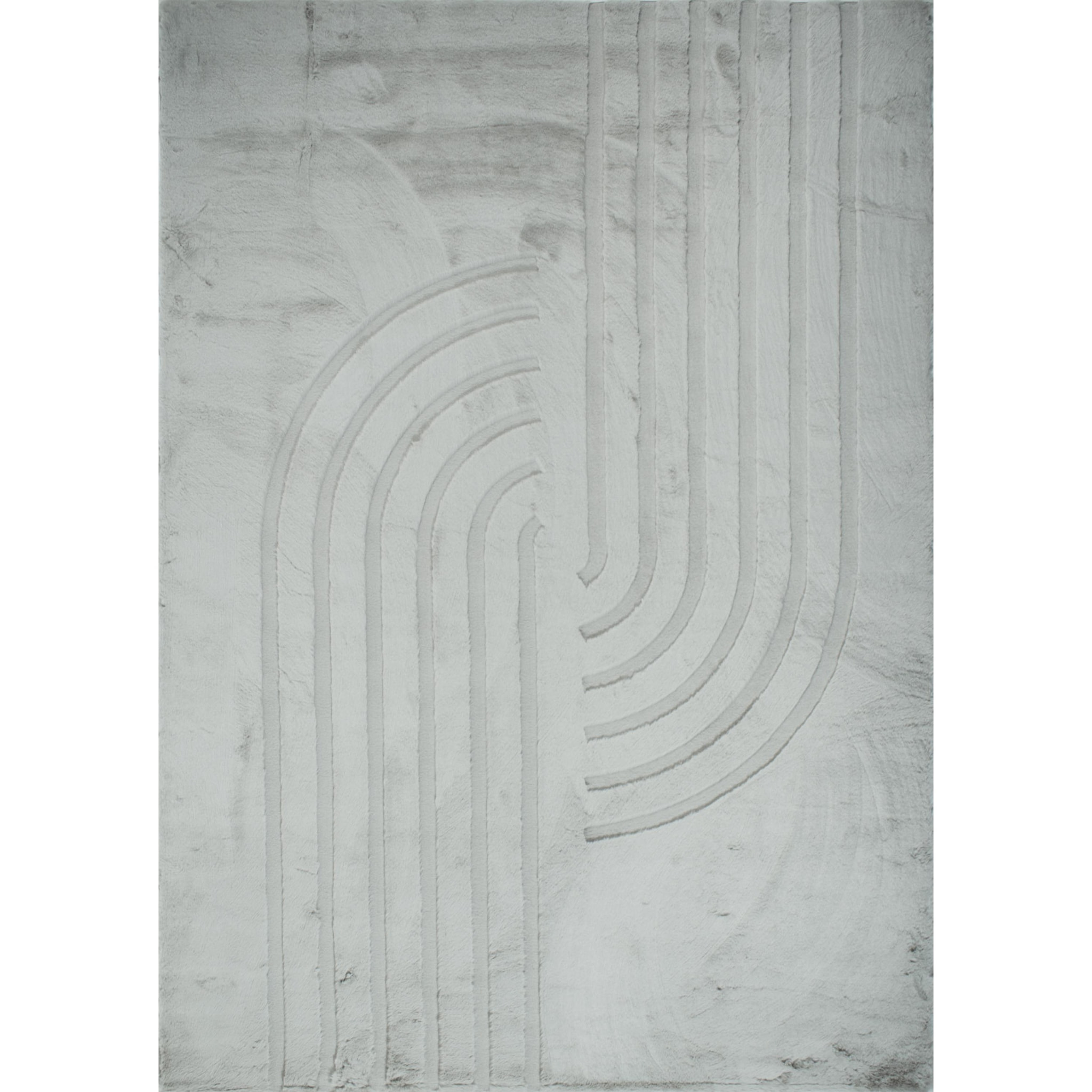 ALASKA - Tapis doux à motif graphique gris