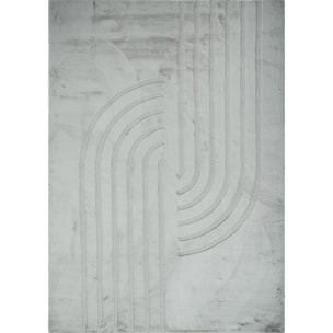 ALASKA - Tapis doux à motif graphique gris