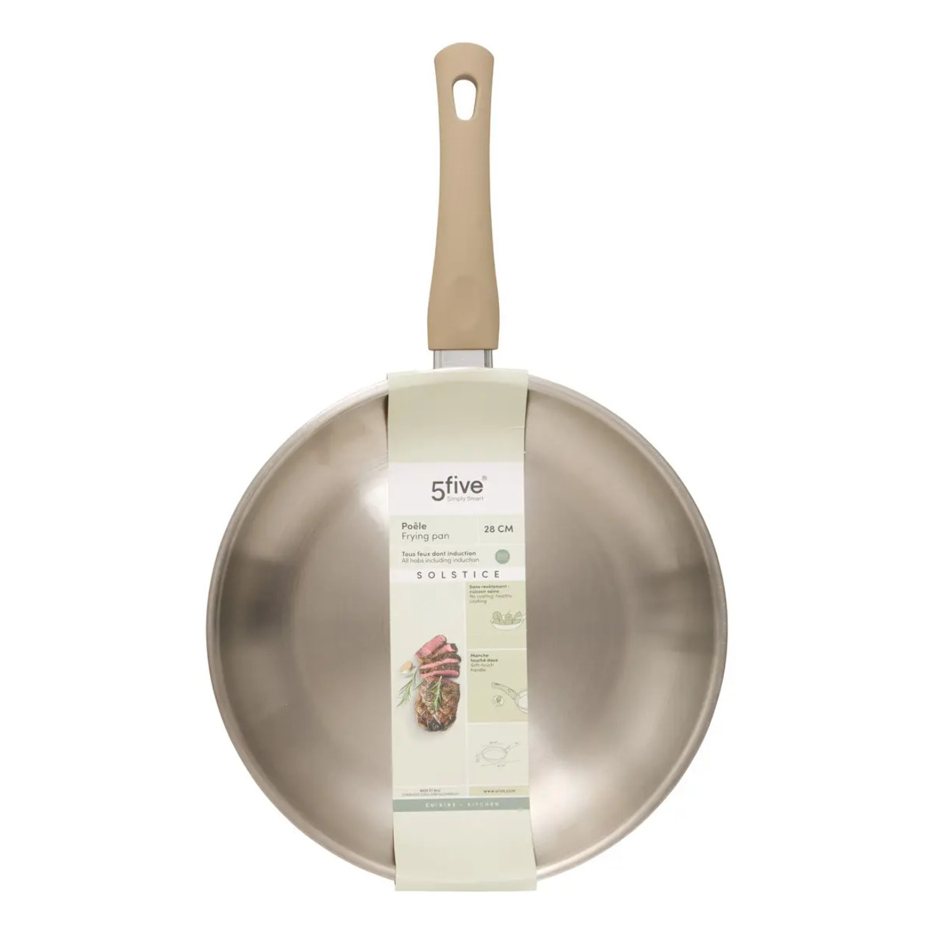 Poêle Solstice D28cm aluminium beige