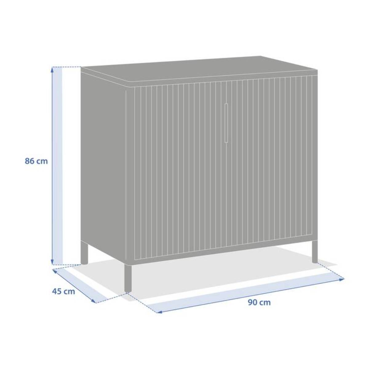 Buffet de jardin Ironia en acier galvanisé café