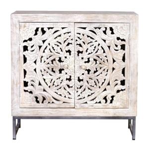 Mueble auxiliar - madera de mango - 81x80x35cm