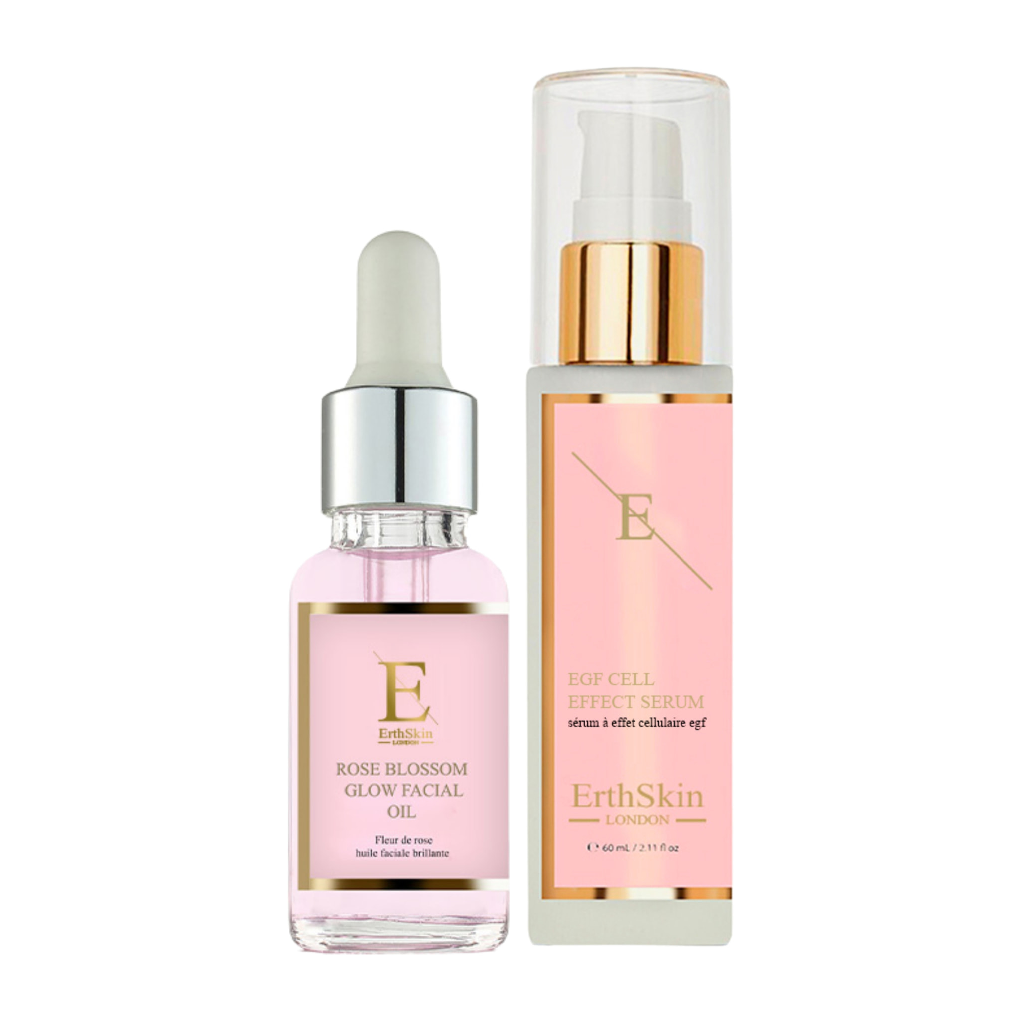 SERUM EFECTO CELULAR EGF + Aceite facial Glow de flor de rosa