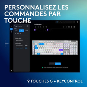 Clavier gamer sans fil LOGITECH G915 X Lightspeed Tactile Blanc