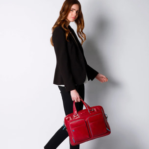 Piquadro Borsa porta pc e iPad®Pro 12,9 personalizzabile con protezione antiurto e tasca porta bottiglia