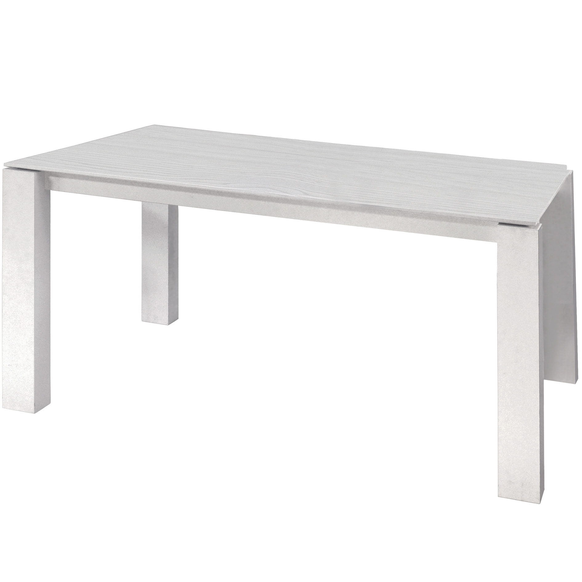 Tavolo BORGO PO bianco allungabile con 2 allunghe da 45 cm 160x90 cm - 250x90 cm.