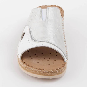 Sandalia De Cuña - Blanco - Altura: 4 Cm