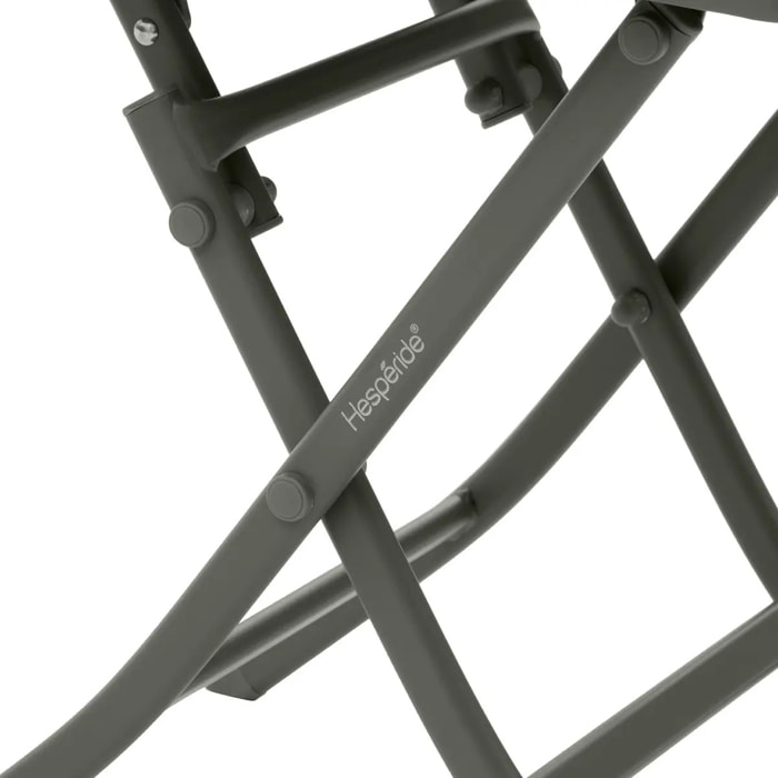 Table d appoint de jardin carrée "Greensboro" vert laurier 40 x 40cm en acier