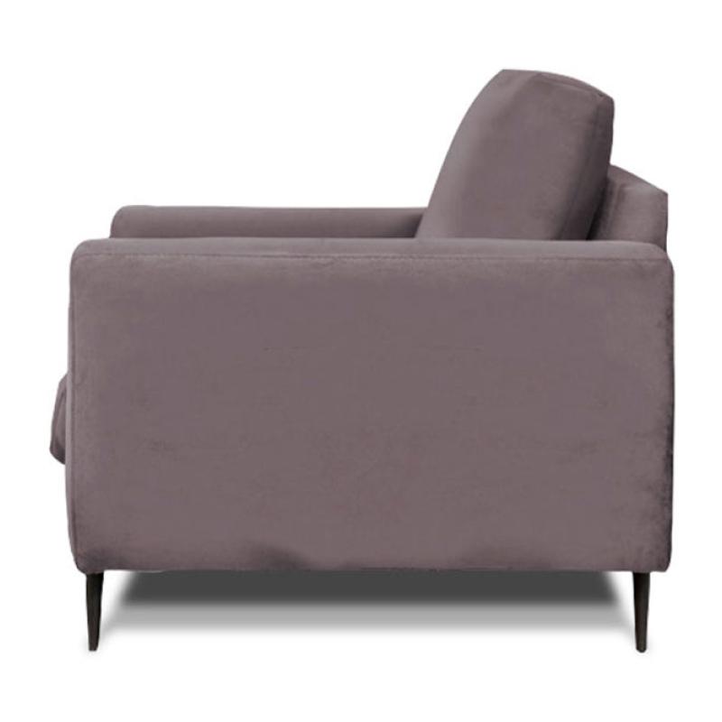 Fauteuil Caruso Velours Gris foncé - 1 Place