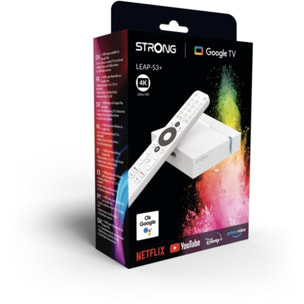 Passerelle multimédia STRONG LEAP-S3+ V2 Box Google TV 4K Chromecast
