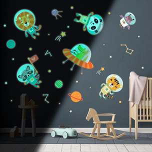 Sticker phosphorescent lumineux - AVENTURIERS DE L'ESPACE