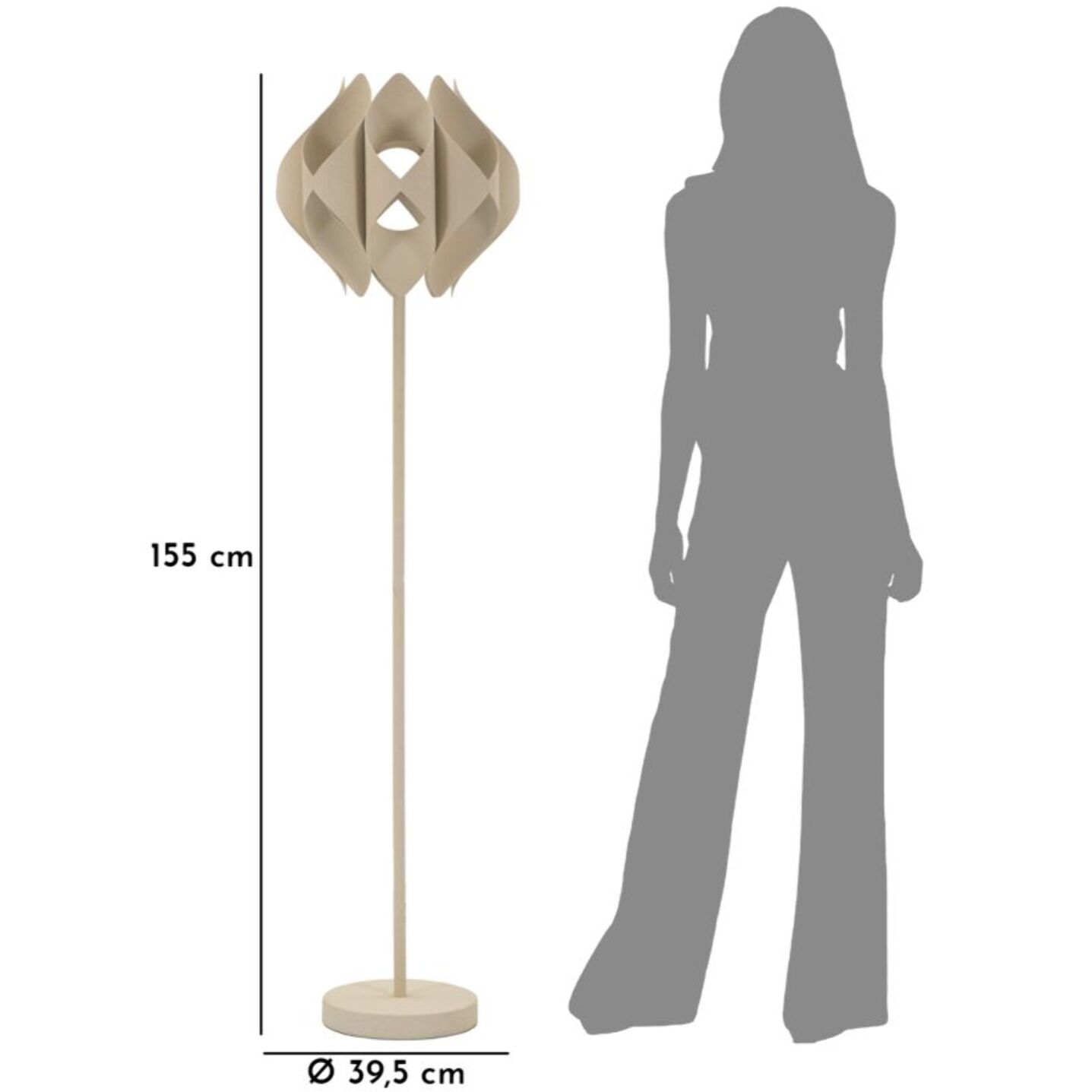 LAMPADA DA TERRA SPACE CM 39,5X155