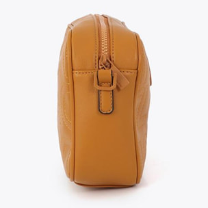 Borsa a tracolla con monogramma cucito