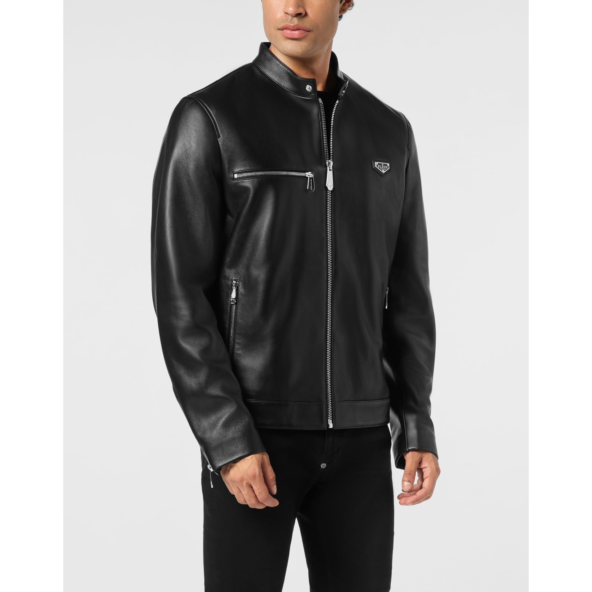 PHILIPP PLEIN Biker de cuero