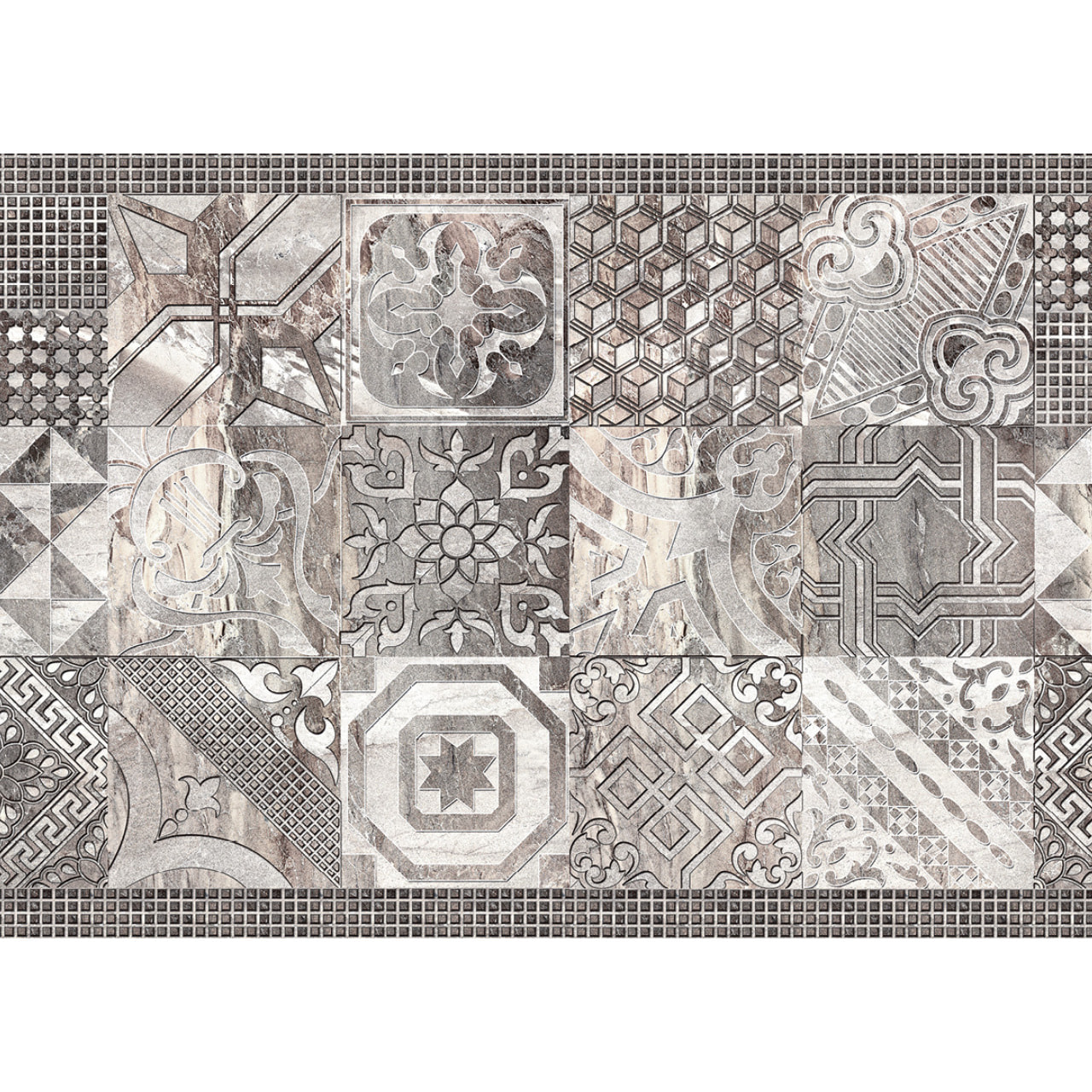 Tappeto Passatoia Corsia Cucina Ingresso Antimacchia Disegno Atelier Grigio 485