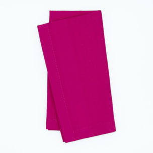 Lot de 6 serviettes de table ARLEQUIN Framboise