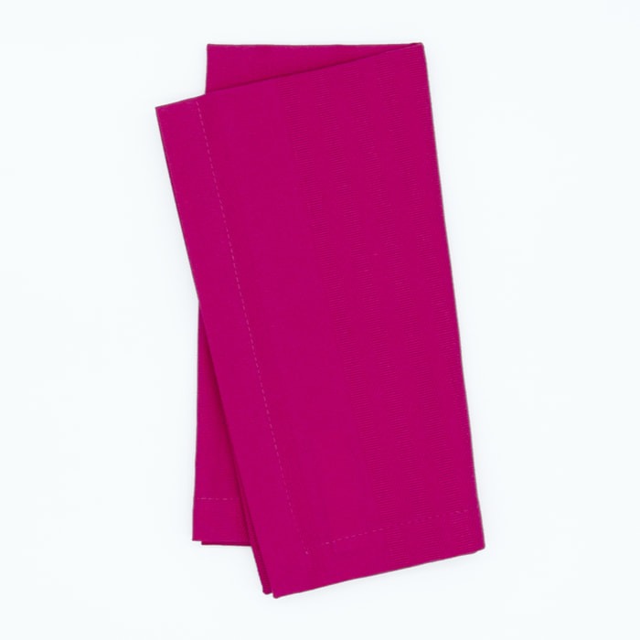 Lot de 6 serviettes de table ARLEQUIN Framboise