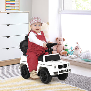 Correpasillos Mercedes para Niños +12 Meses con Bocina Capota Extraíble Blanco