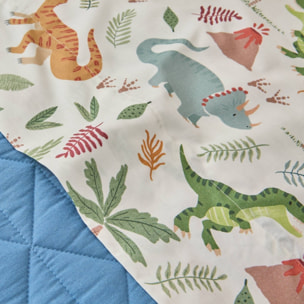 Sábana algodón dinosaurios Dinudini color blanco 100% Algodón percal