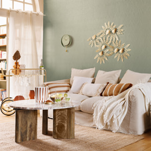 Desserte "Antonella" - métal et verre trempé - doré - H90 cm