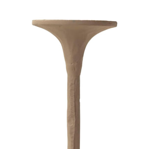 Candelabro Aluminio Beige 14x14x41 Cm