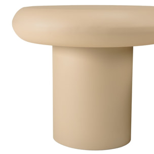 HORTENSE - Set de 2 tables basses forme champignon en fer beige mat