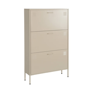 Meuble à chaussures industriel métal 3 abattants ALABAMA