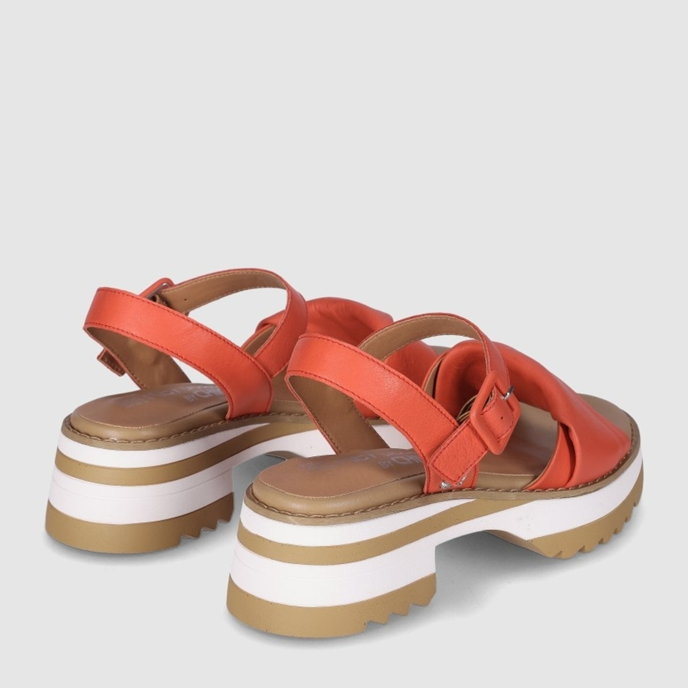 Sandalias de Piel - Rojo - Tacón: 4 cm