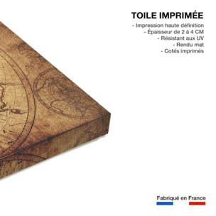 Tableau mappemonde ancienne Toile imprimée