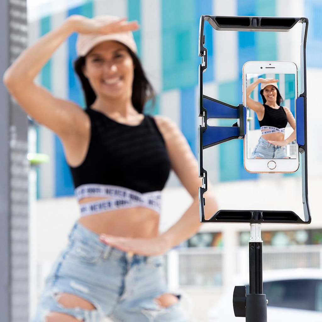 Supporto per smartphone con stabilizzatore manuale stafect - nero - 25x13x5,4 cm