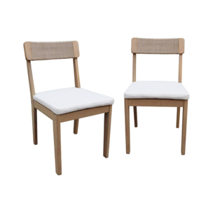 Chaise de jardin acacia et cordage (lot de 2) ANAKI