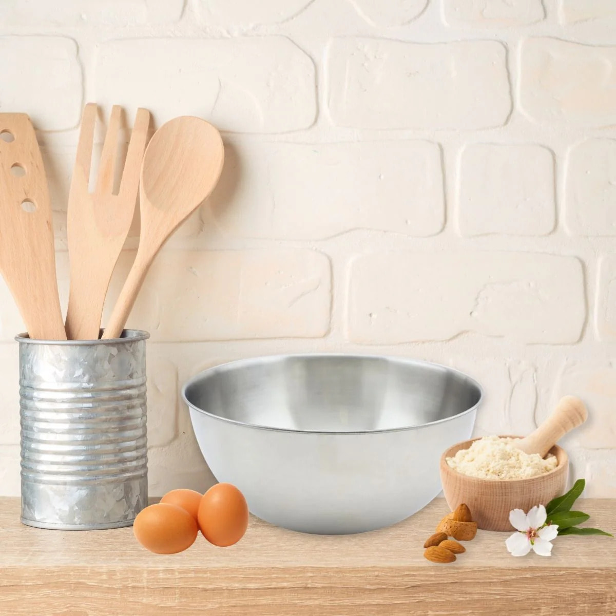 Ensemble de 2 Bols à mixer en inox Fackelmann Basic