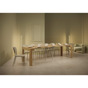 Consola extensible 90x42/302 cm Bora Roble Natural
