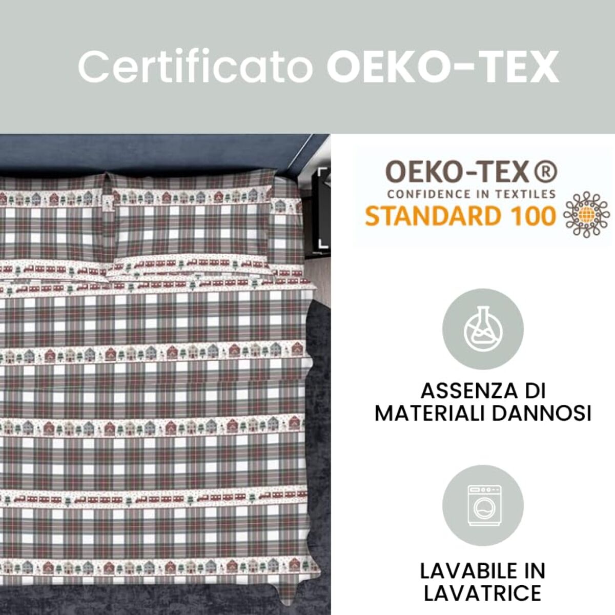 Intrecci – Completo lenzuola in cotone 1 piazza e mezza