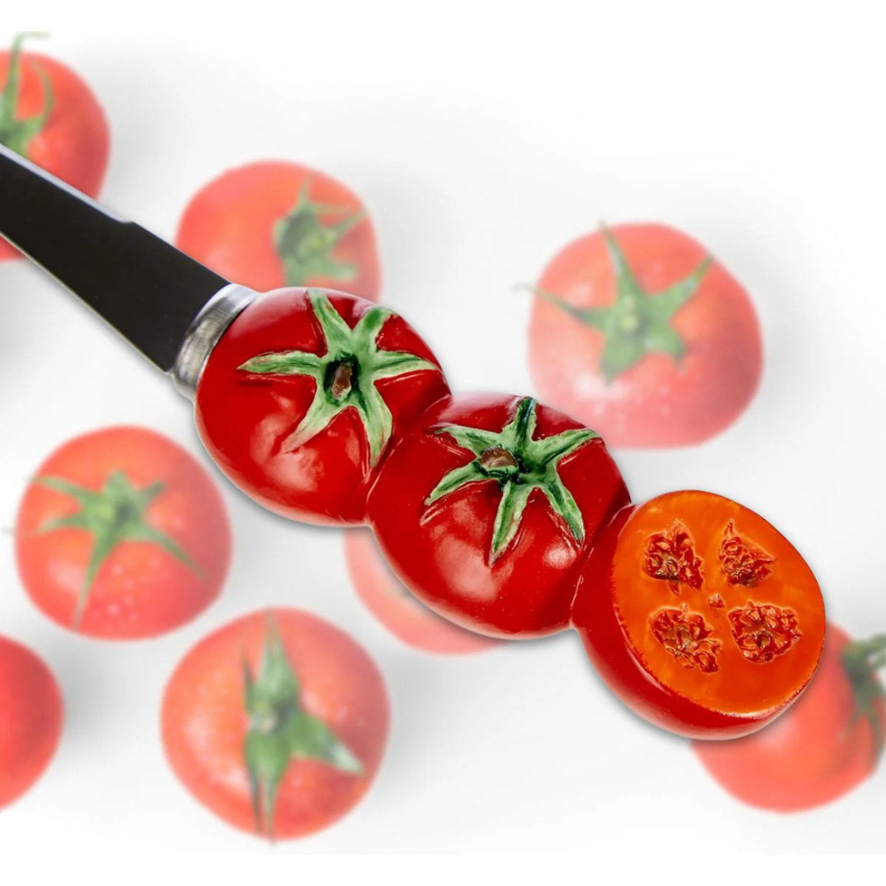 Lot de 4 couteaux à tomates lame crantée 11 cm Fackelmann