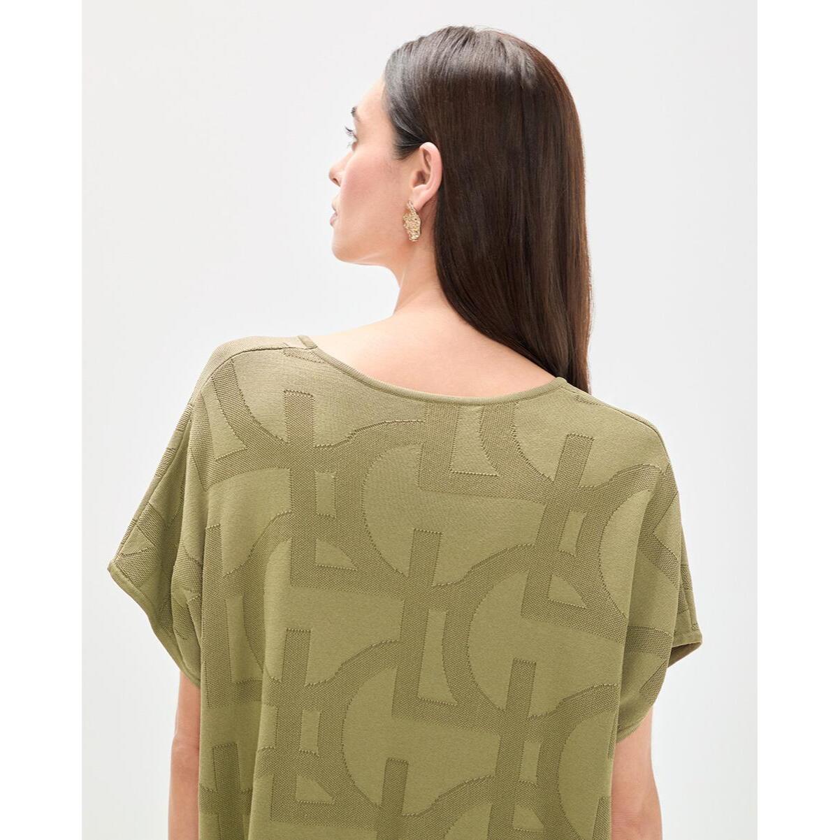 T-shirt in maglia jacquard LC