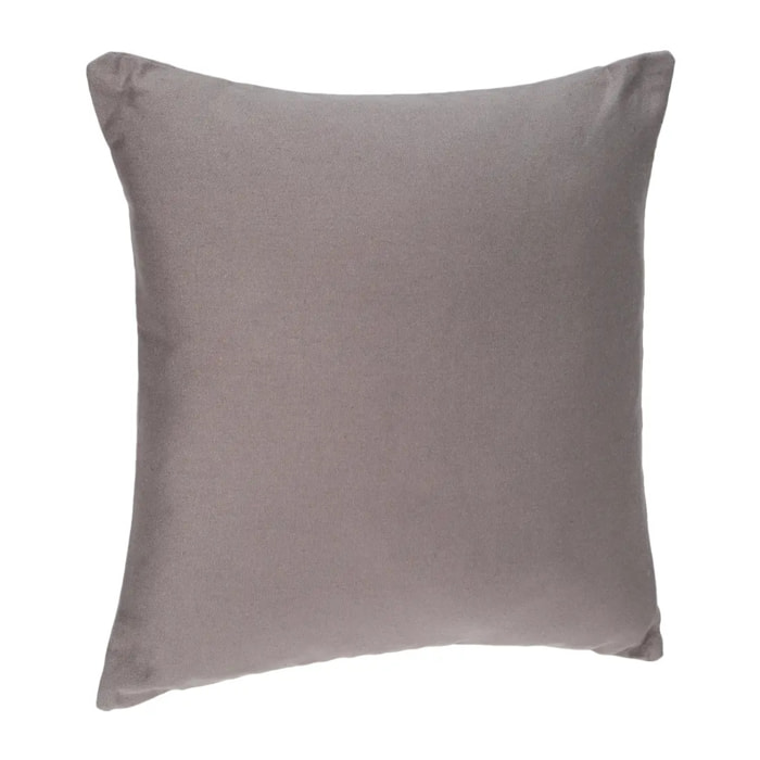 Coussin déhoussable coton gris 38x38cm