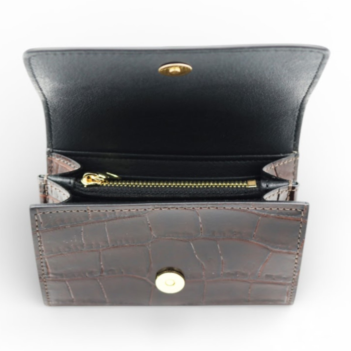 Portafoglio Cheval Firenze Cosmo Mini Croc Testa di Moro