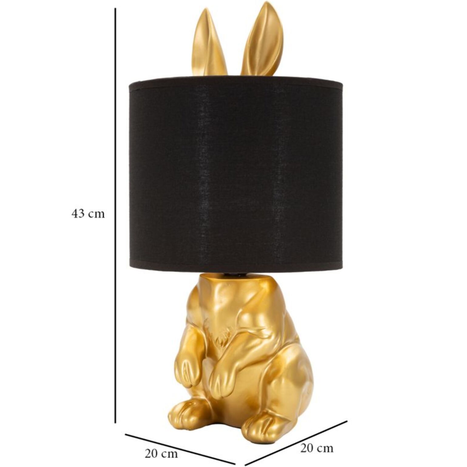 LAMPADA DA TAVOLO CONIGLIO CM Ø 20X43