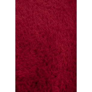 AVA - Tapis doux à poils longs lavable en machine - Rouge