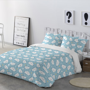 Funda de almohada 45x110 cm (cama de 90 cm) NUBES
