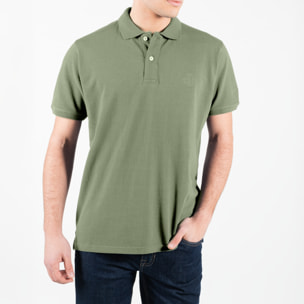 Polo basic maniche corte con logo ricamato