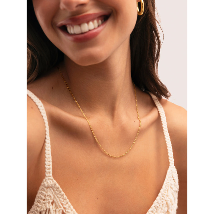 Collana Fiore Acciao Placcato Oro