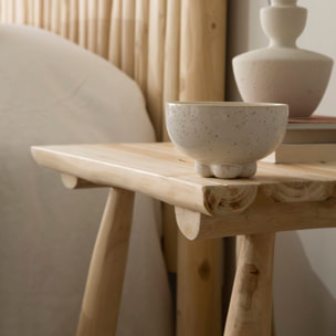 Table de chevet Nusa -bois massif de teck-couleur naturel 50 x 55 x 40 cm